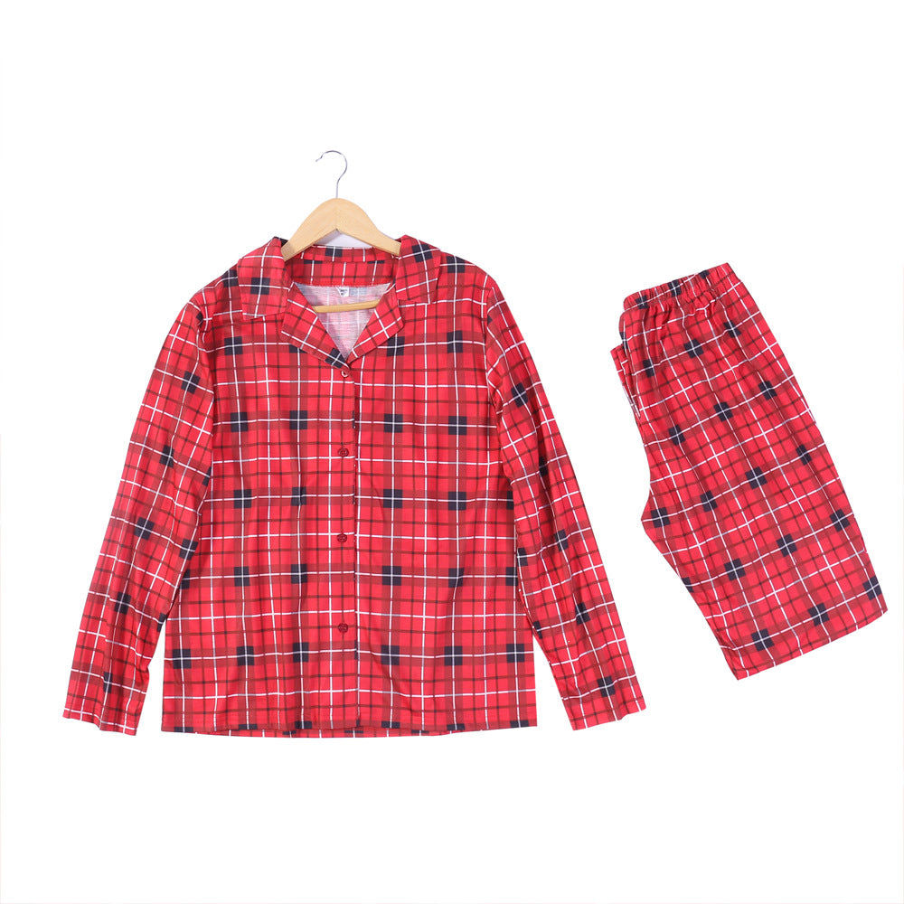 Christmas Plaid Pattern Family Matching Pajama Set