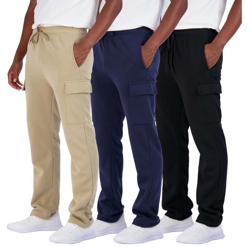 Pack Of 3 Tech Fleece Cargo Sweatpants With Multi Pocket Design For Men