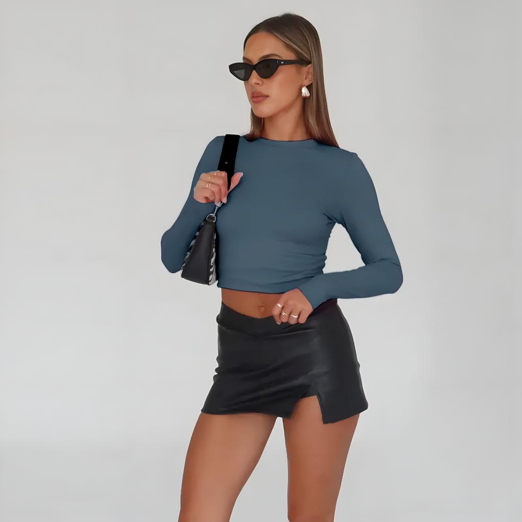 Set Of 3 Slim Fit Long Sleeve Top For Women