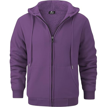 Heavyweight Fleece Full Zip Up Sherpa Lined Sweatshirt For Men