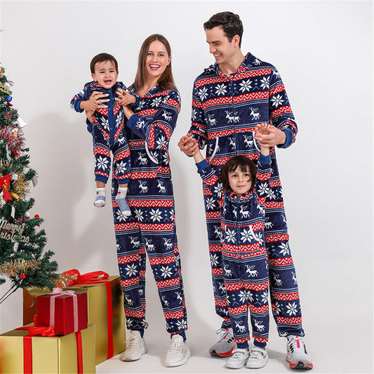 Schnee-Rentier-Weihnachts-Familien-passendes Pyjama-Set