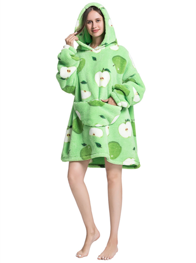 Winter Warm Thickened Hoodie Blanket