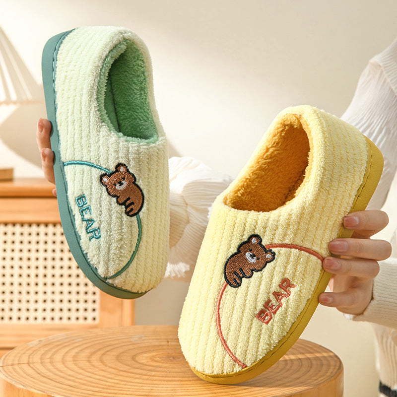 Bear Fuzzy Plush Winter Shoes