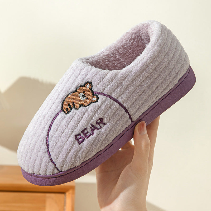 Bear Fuzzy Plush Winter Shoes