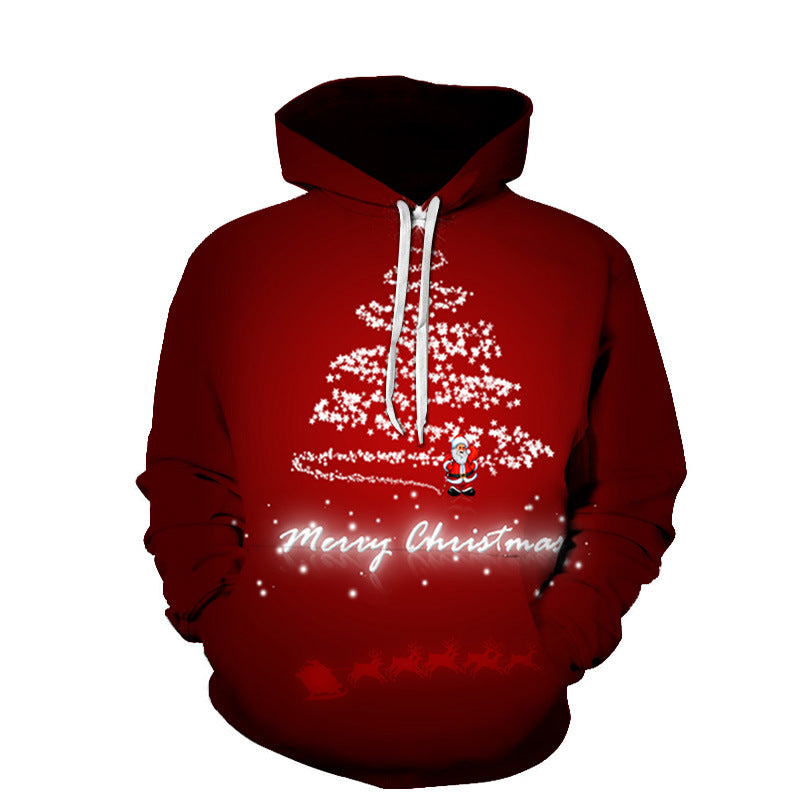 Bedruckte 3D-Hoodie-Kollektion mit Weihnachtsmann-Muster