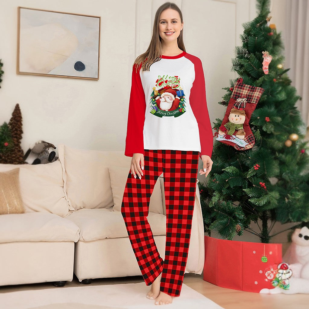 Ensemble de pyjama assorti pour la famille imprimé Père Noël Joyeux Noël