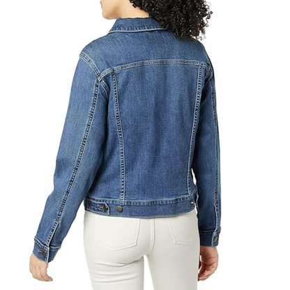 Classic Front Button Denim Jacket With Pockets