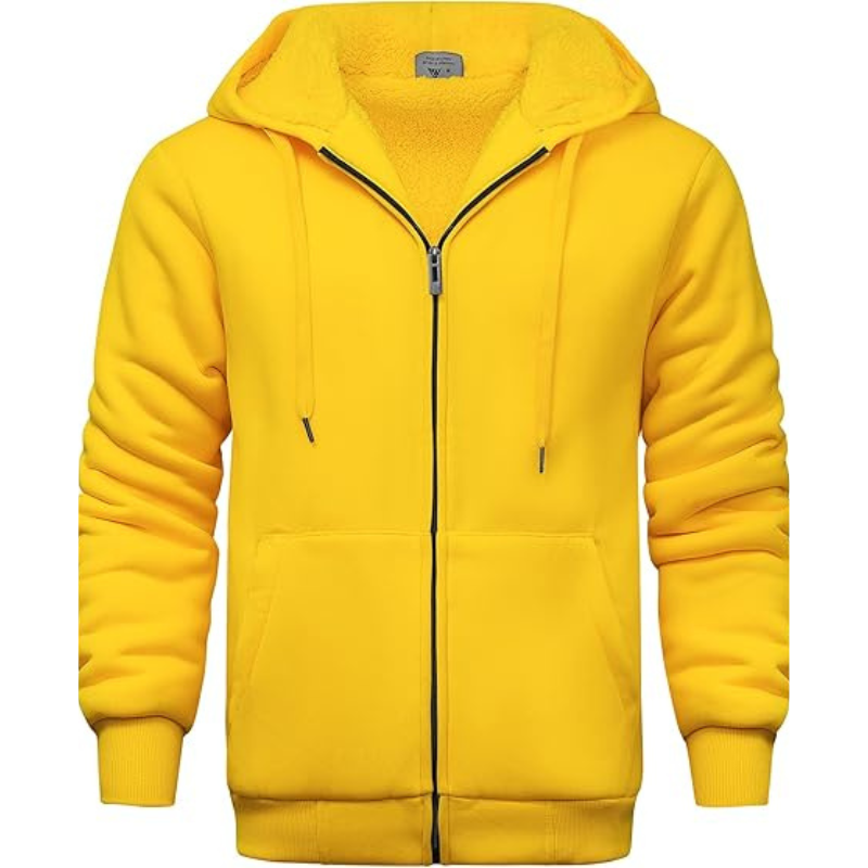 Heavyweight Fleece Full Zip Up Sherpa Lined Sweatshirt For Men