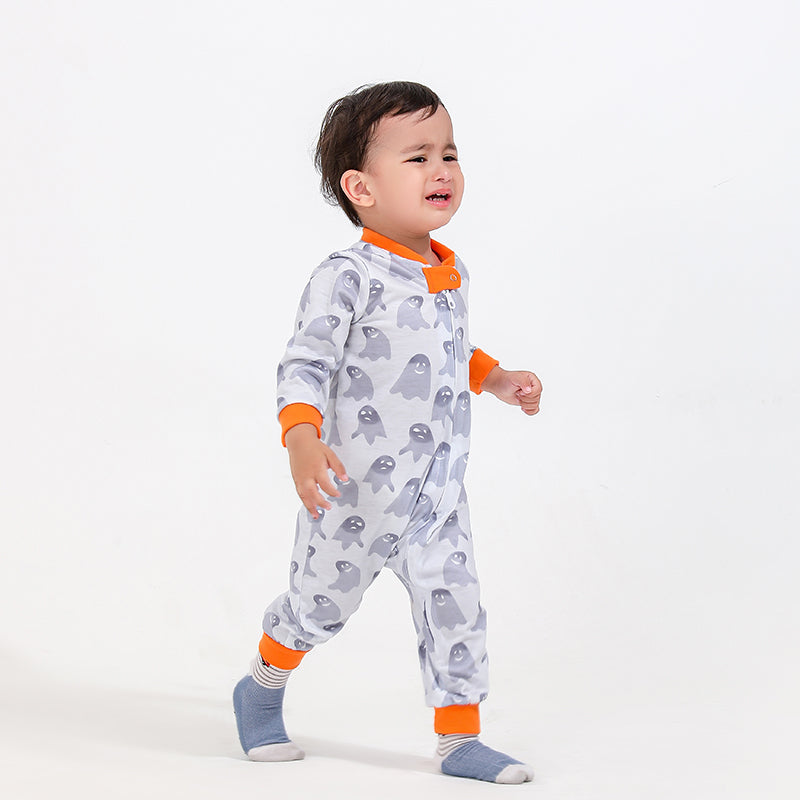 Solid Printed Halloween Family Matching Pajamas Set