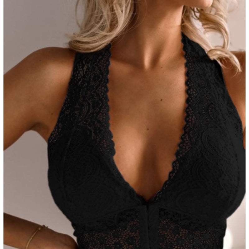 Fishnet Push Up Lace Bra