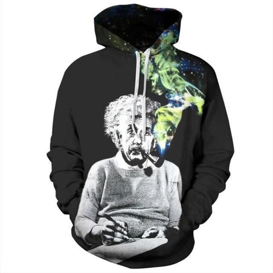 Einstein Genius 3D-gedruckter Kapuzenpullover