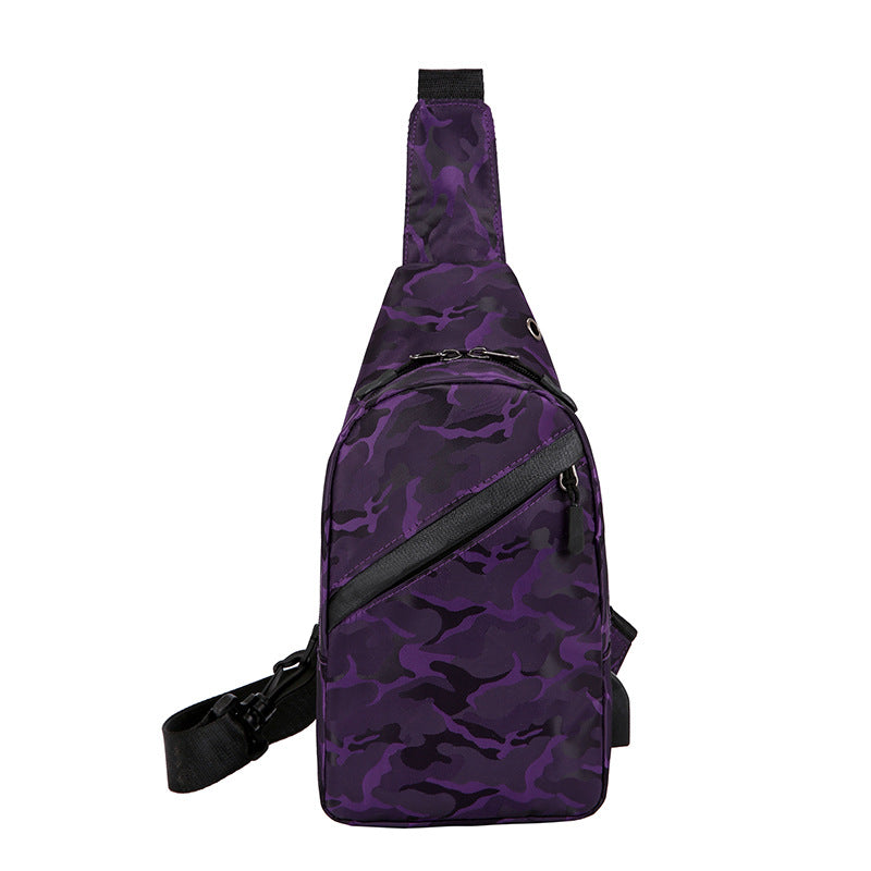 Camouflage Crossbody Bags With Earphone Hole