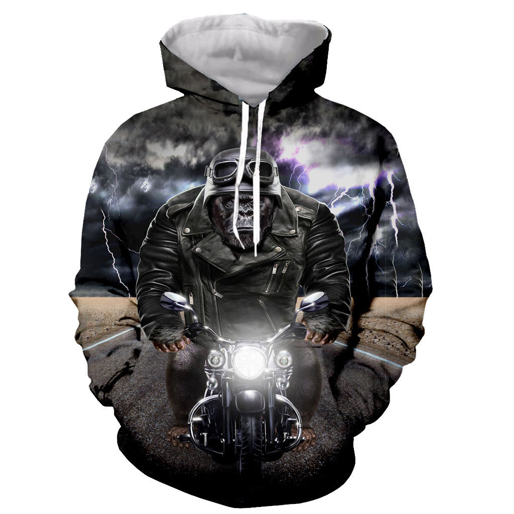 Motor Bike 3D Animated Pullover Hoodie Collection