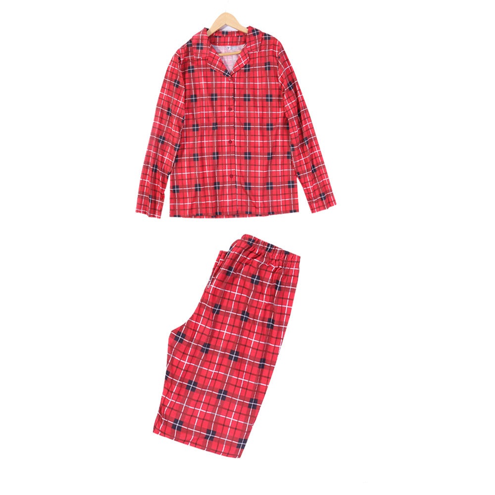 Christmas Plaid Pattern Family Matching Pajama Set