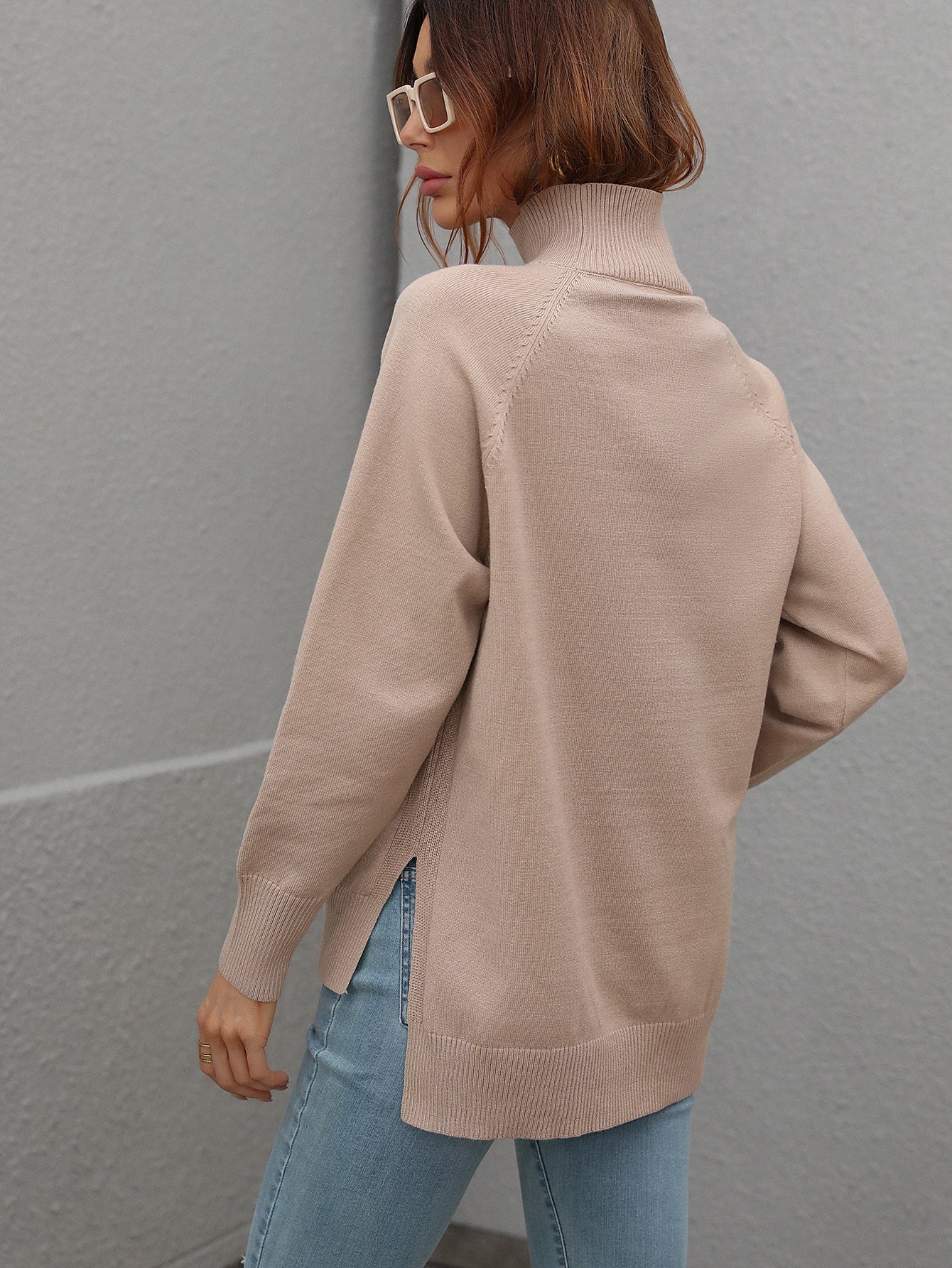 Effortless Style Plain Loose Sweater