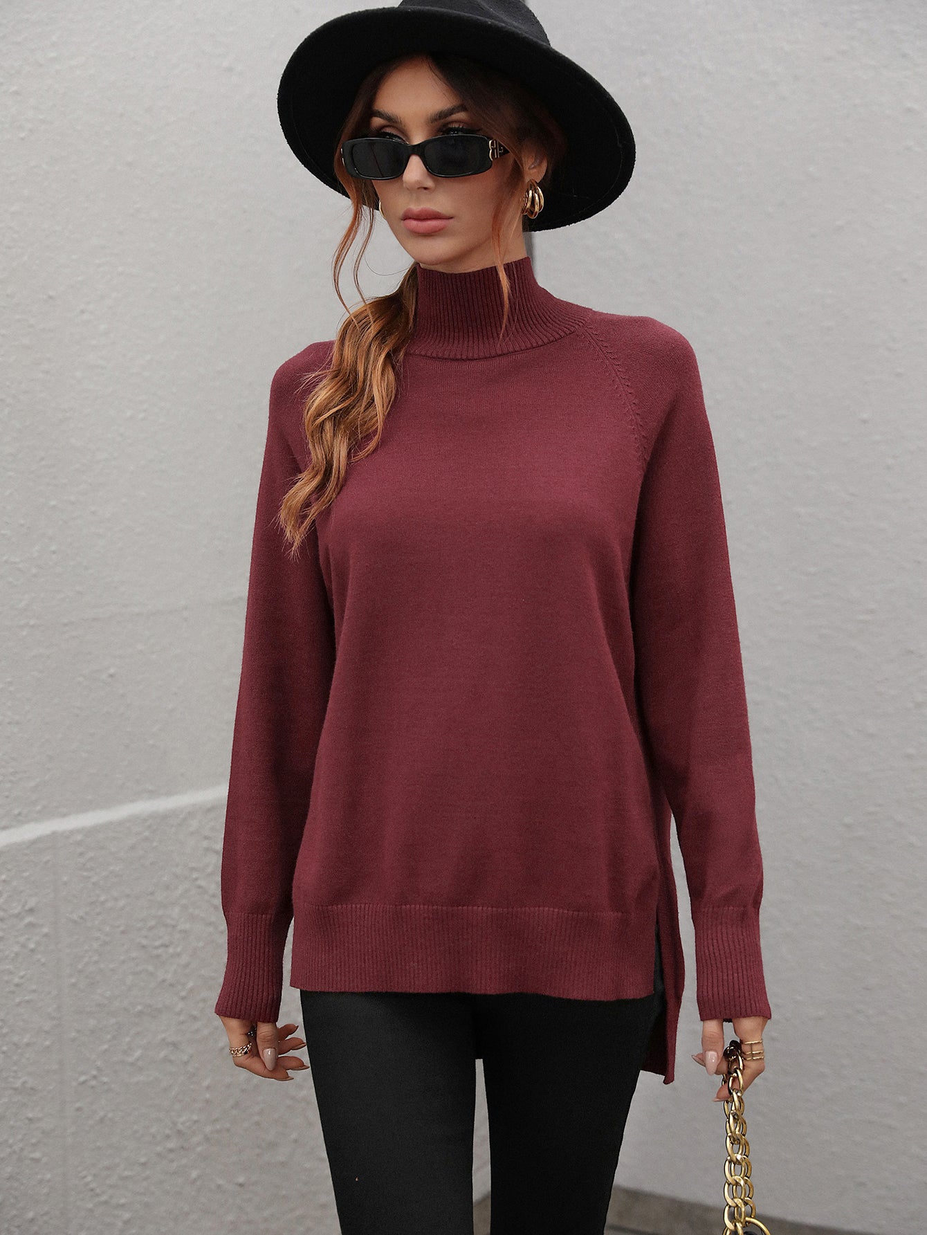 Effortless Style Plain Loose Sweater