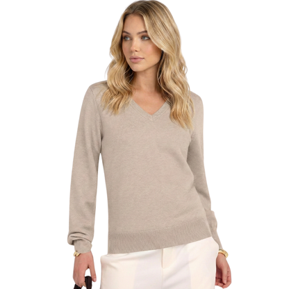 Classic Soft Long Sleeve Knit Pullover Sweater Top For Women