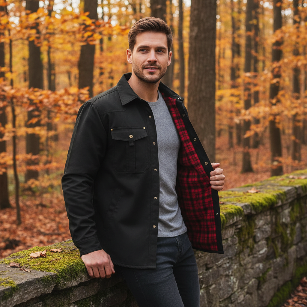 Flannel Plaid Lined Jacket