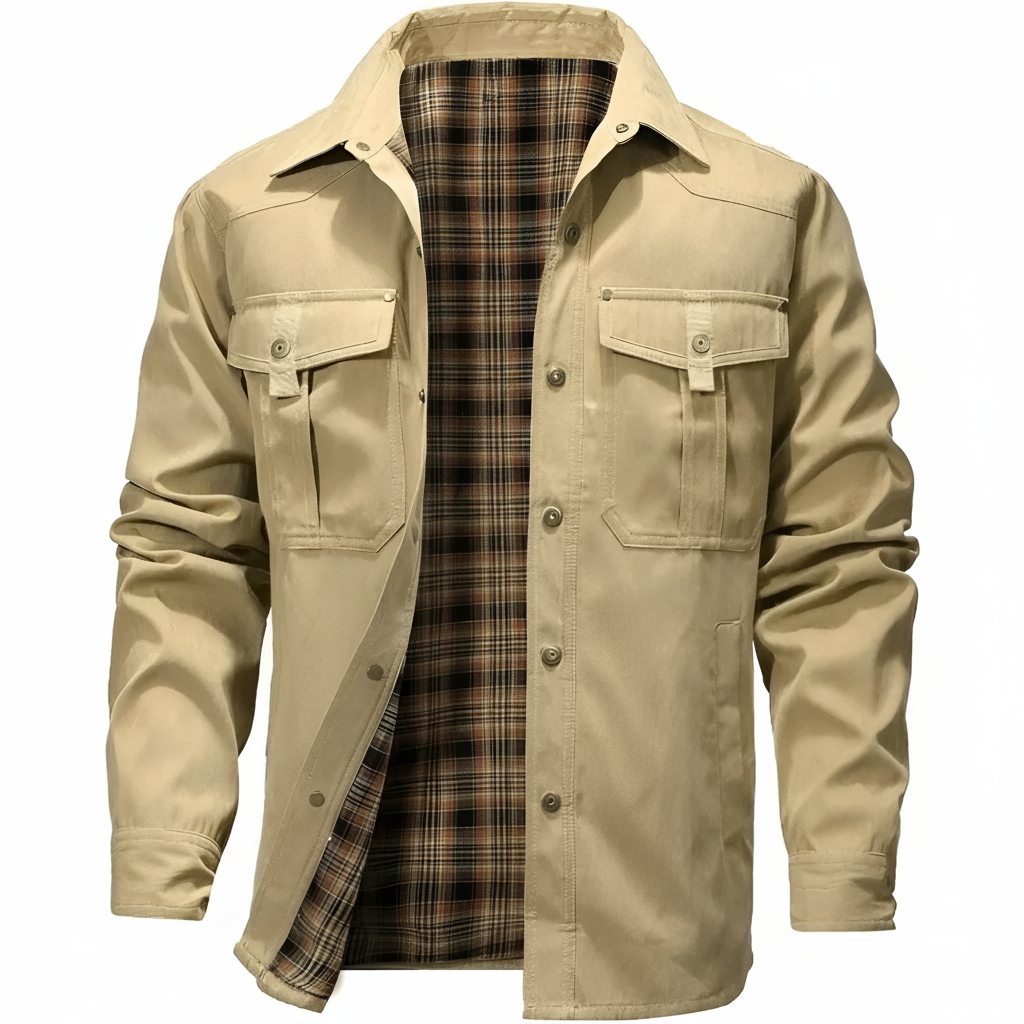 Flannel Plaid Lined Jacket