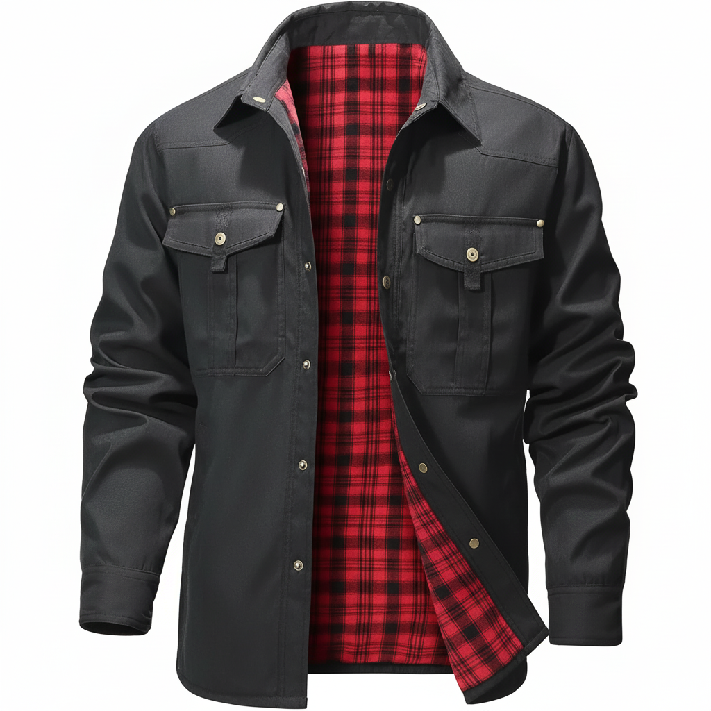 Flannel Plaid Lined Jacket