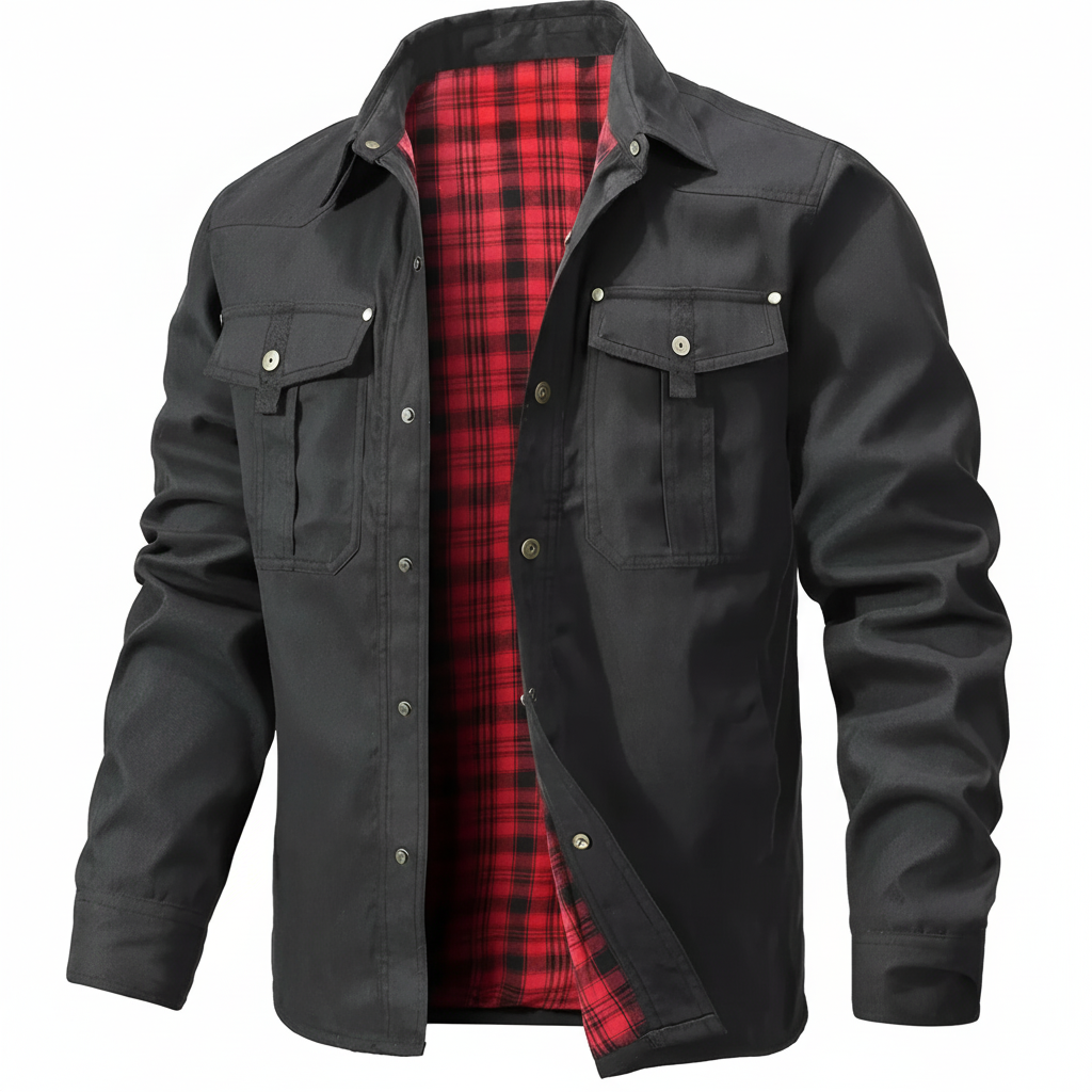 Flannel Plaid Lined Jacket