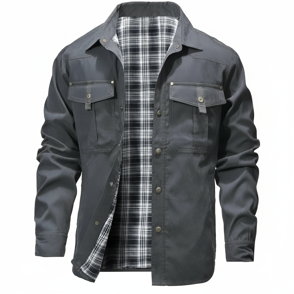 Flannel Plaid Lined Jacket
