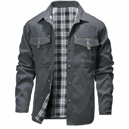 Flannel Plaid Lined Jacket