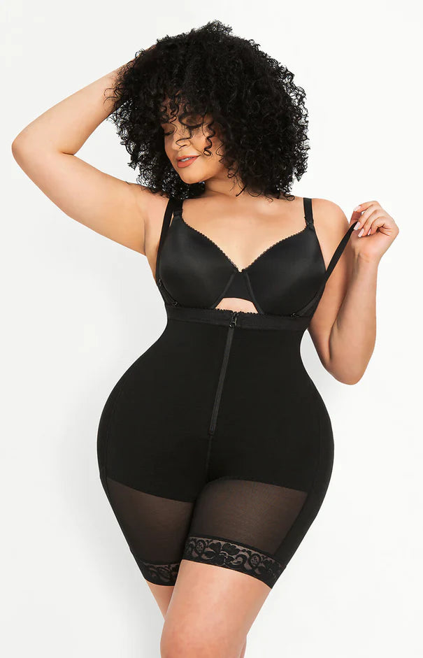 Air Slim Firm Tummy Compression Bodysuit Shaper With Butt Lifter