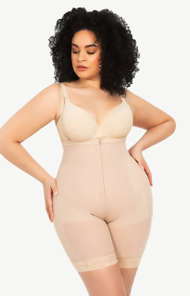 Air Slim Firm Tummy Compression Bodysuit Shaper With Butt Lifter