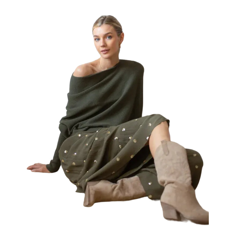 Asymmetric Draped Jumper