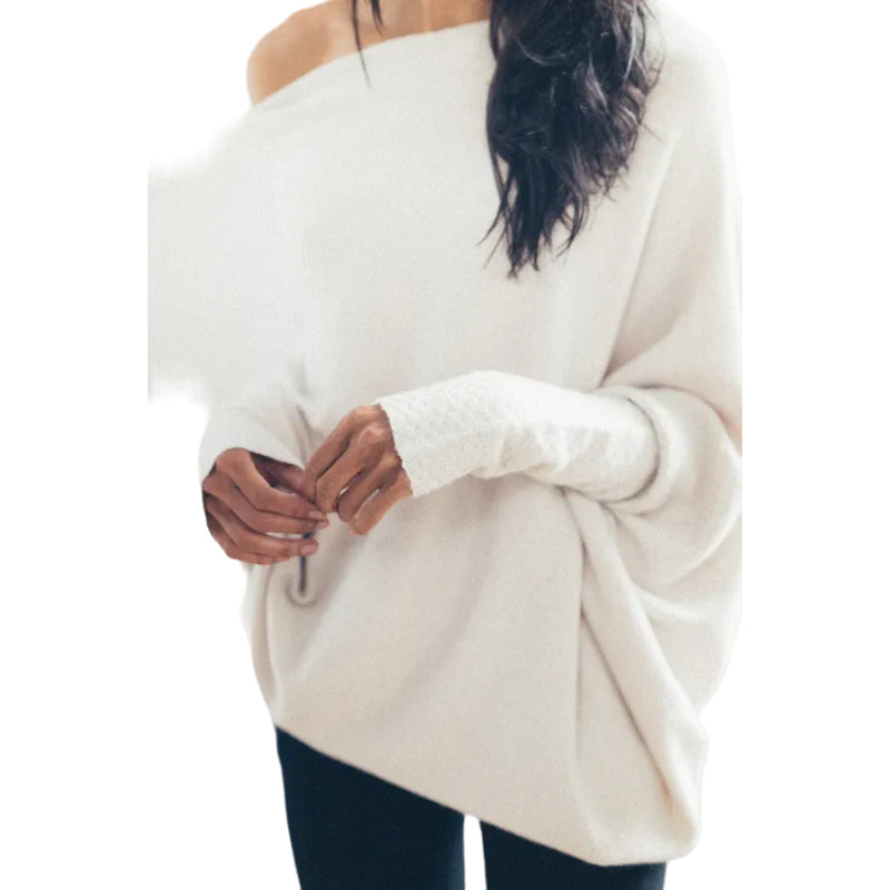 Asymmetrischer drapierter Pullover