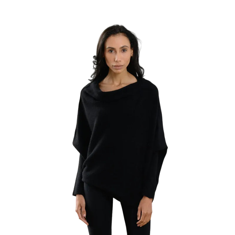 Asymmetrischer drapierter Pullover