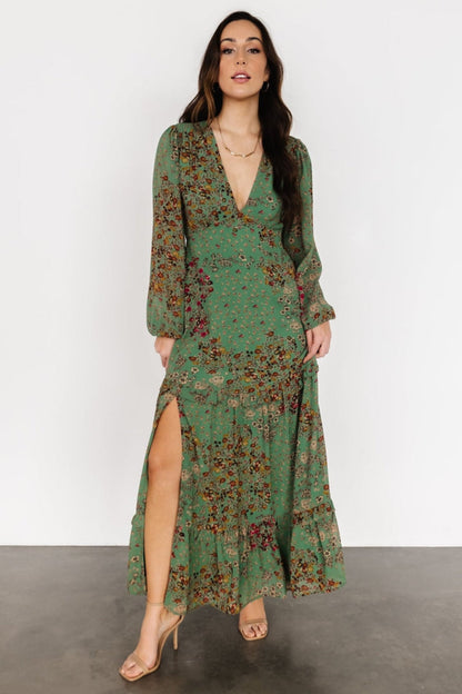Autumn Floral Maxi Dress