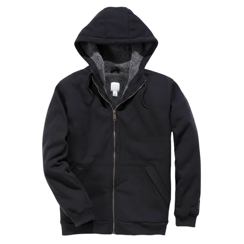 Rain Defender Sherpa Lined Full Zip Hoodies With Midweight Warmth For Men