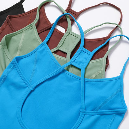 Neckholder-Yoga-Strampler mit Rückenausschnitt