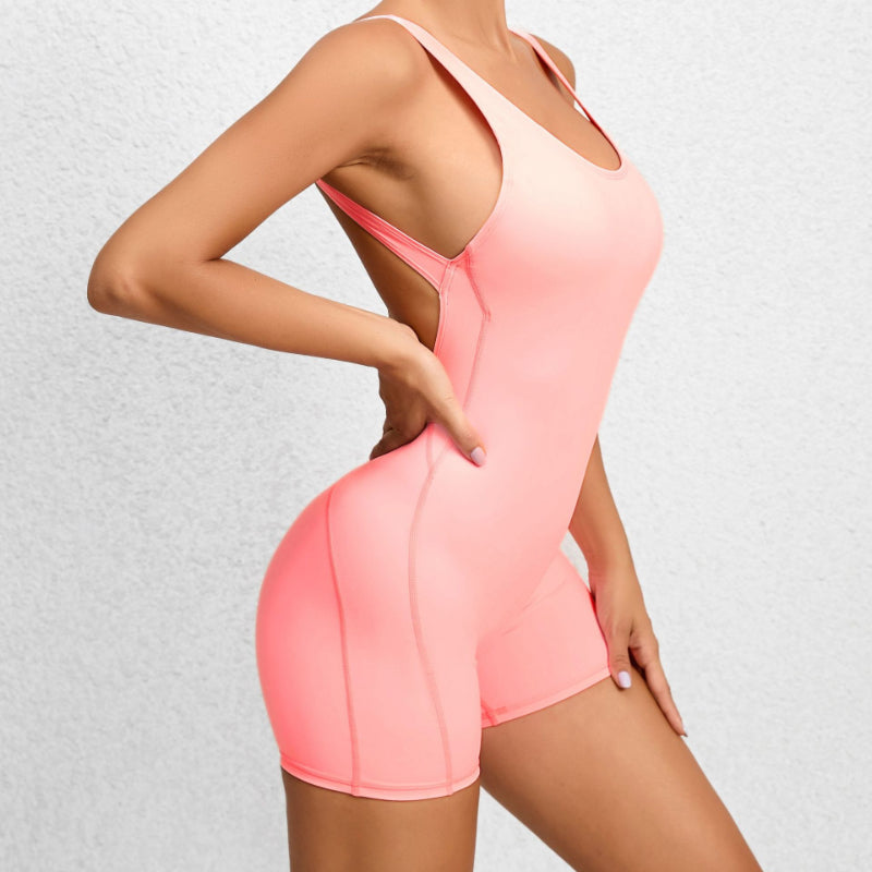 Backless Cutout Lifting Yoga Romper