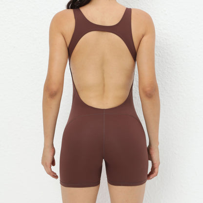 Backless Cutout Lifting Yoga Romper