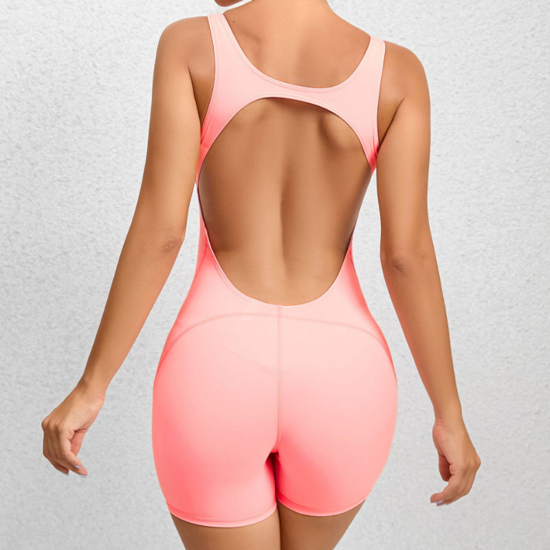 Backless Cutout Lifting Yoga Romper