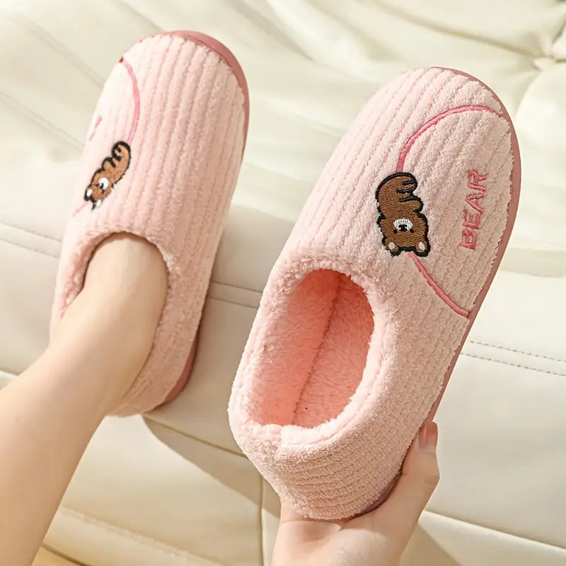 Chaussures d'hiver en peluche ours