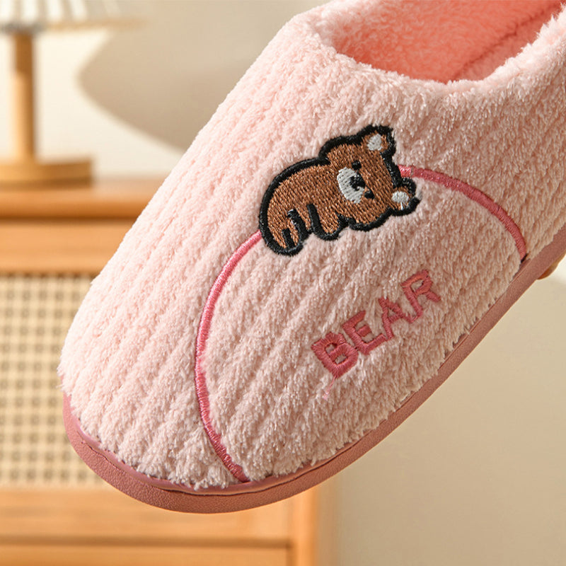 Bear Fuzzy Plush Winter Shoes