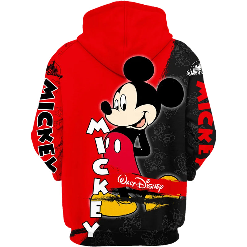 Black And Red Mickey Mouse Hoodie