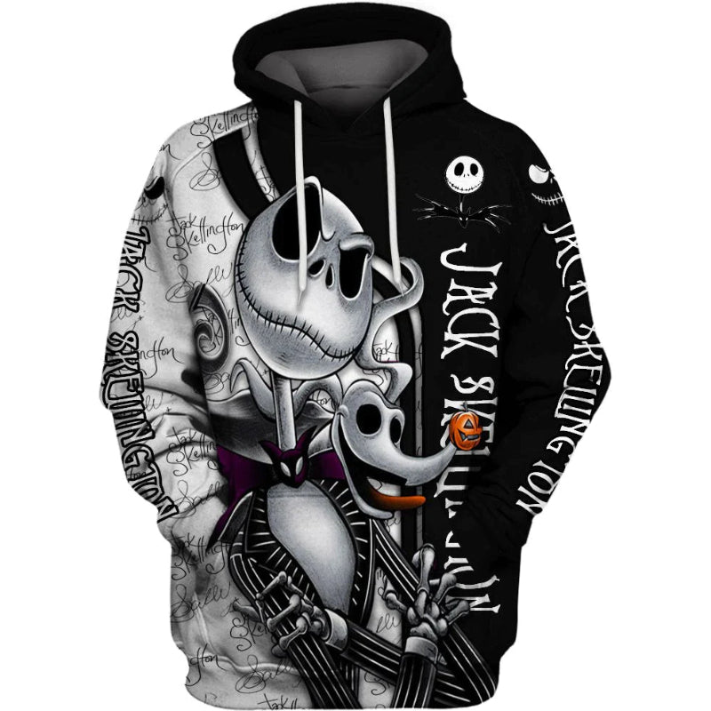 Kapuzenpullover mit „Black Jack Skellington“-Grafik