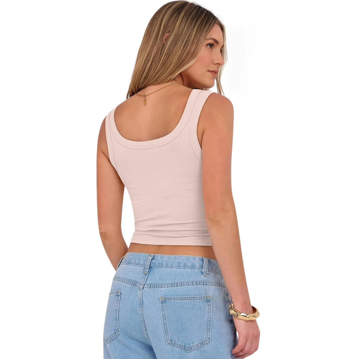 Soft Ribbed Slim Fit Crop Tank Top For Women
