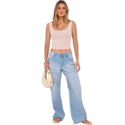 Soft Ribbed Slim Fit Crop Tank Top For Women