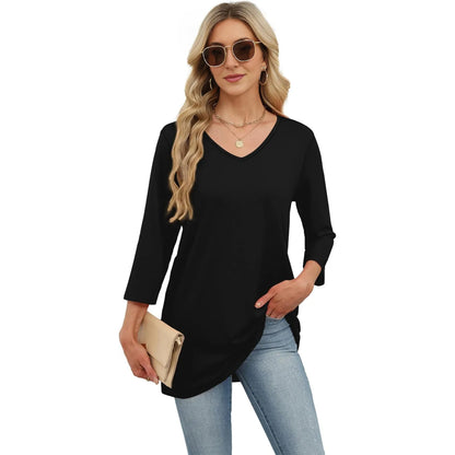 Casual Loose Sleeve Everyday Tunic Top For Women