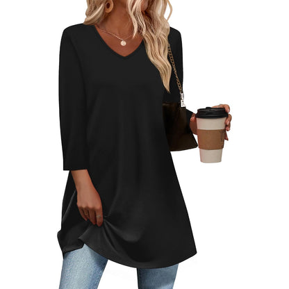 Casual Loose Sleeve Everyday Tunic Top For Women