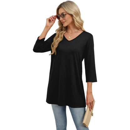 Casual Loose Sleeve Everyday Tunic Top For Women