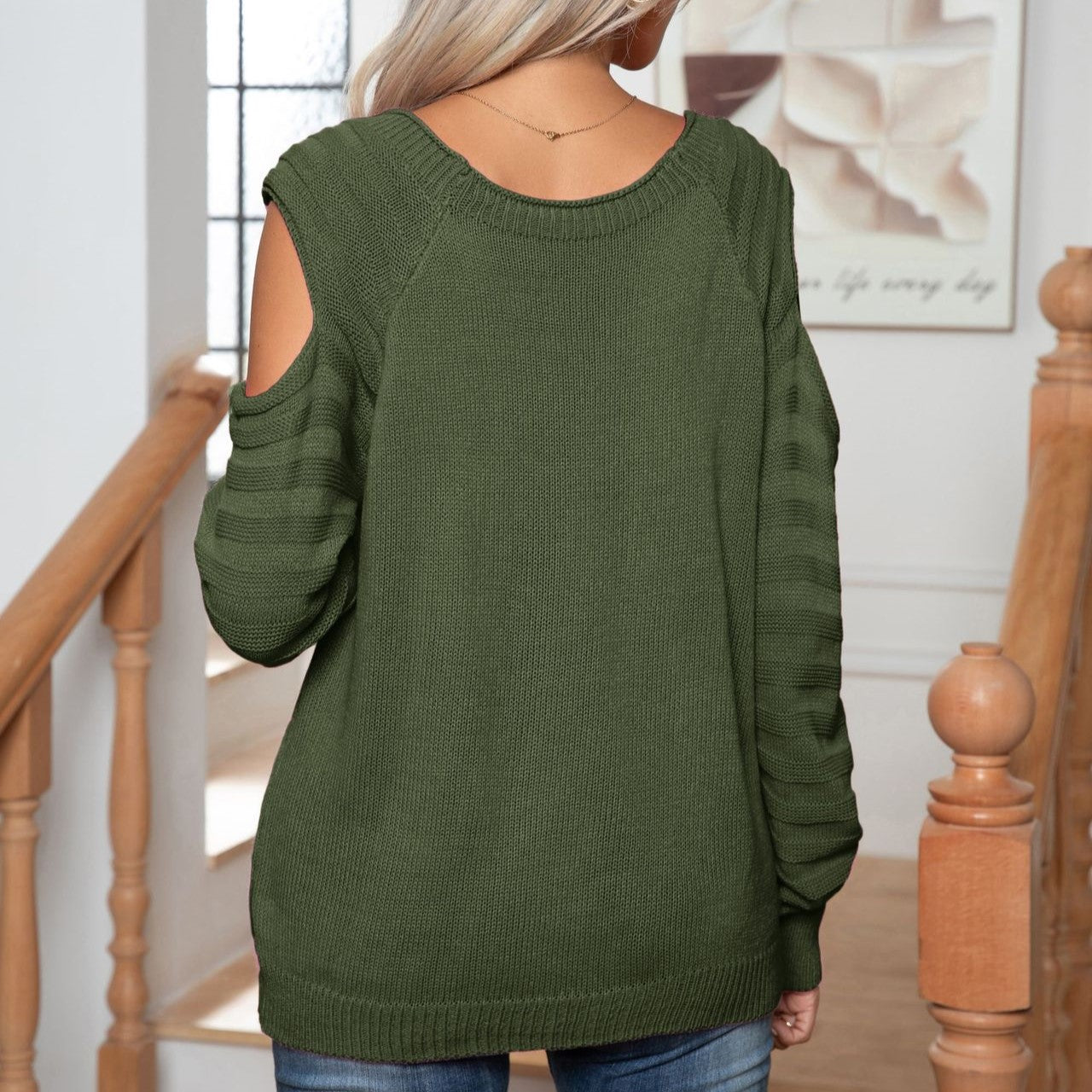 Elegant Button Twist Knitted Pullover Sweater