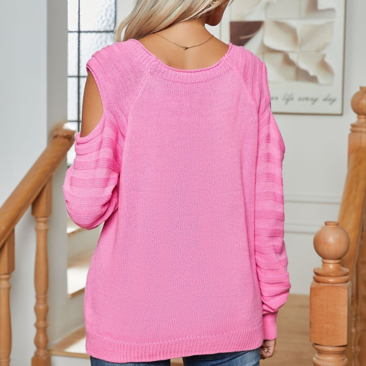 Elegant Button Twist Knitted Pullover Sweater