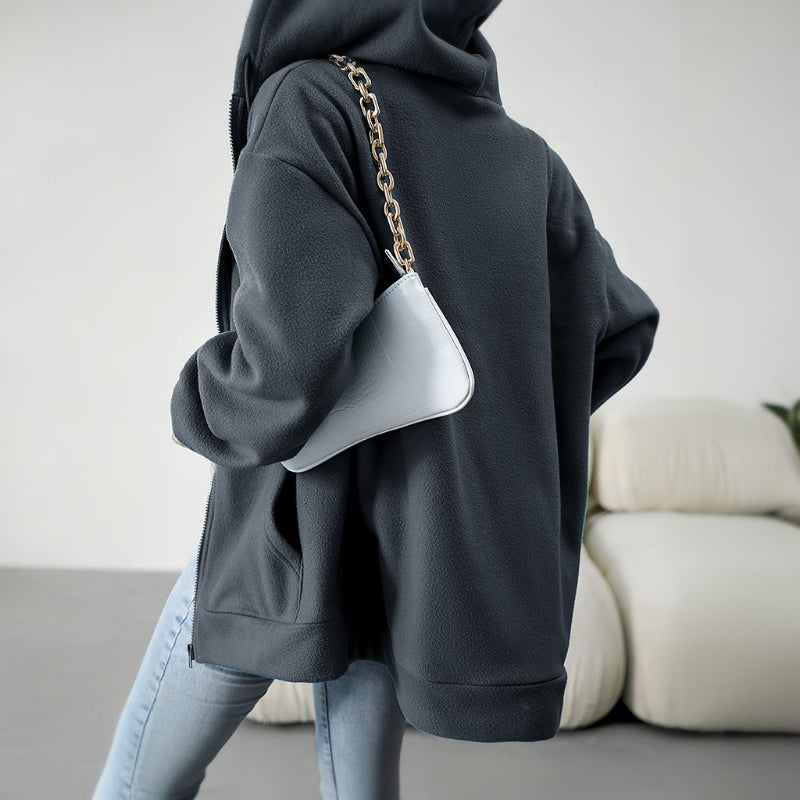 Casual Zipper Hooded Loose Cardigan Jacket